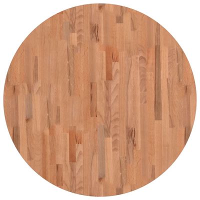 vidaXL Dessus de table Ø90x4 cm rond bois massif de hêtre