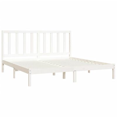 vidaXL Cadre de lit sans matelas blanc bois massif de pin 200x200 cm