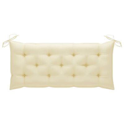 vidaXL Banc de jardin pliable avec coussin 118 cm Bambou