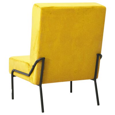 vidaXL Chaise de relaxation 65x79x87 cm Jaune moutarde Velours