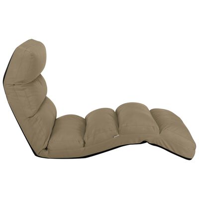 vidaXL Chaise pliable de sol Cappuccino Similicuir