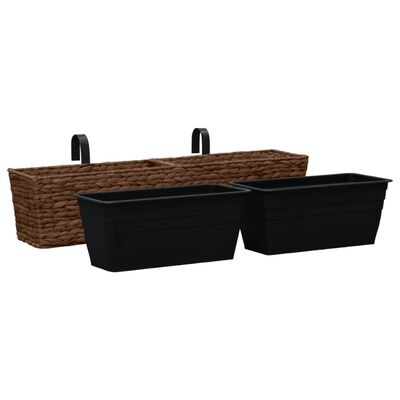 vidaXL Jardinières 2 pcs Jacinthe d'eau Marron