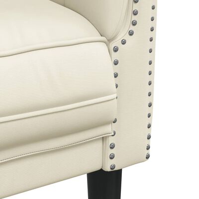 vidaXL Fauteuil crème velours