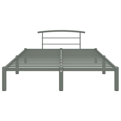 vidaXL Cadre de lit sans matelas gris métal 160x200 cm