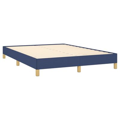 vidaXL Cadre de lit sans matelas bleu 140x190 cm tissu