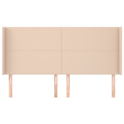 vidaXL Tête de lit avec oreilles Cappuccino 203x16x118/128 cm