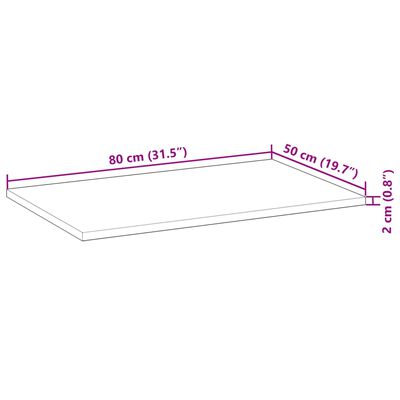 vidaXL Dessus de meuble de salle de bain non traité bois d'acacia