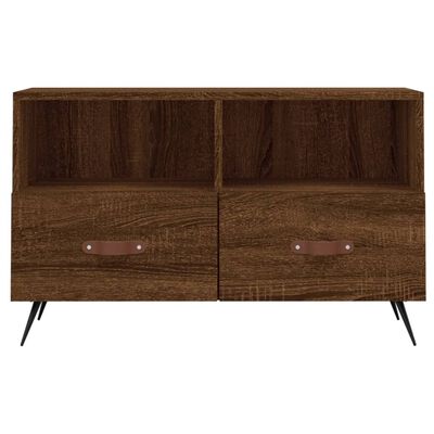 vidaXL Meuble TV Chêne marron 80x36x50 cm Bois d'ingénierie