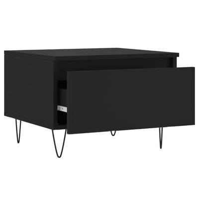 vidaXL Table basse noir 50x46x35 cm bois d'ingénierie