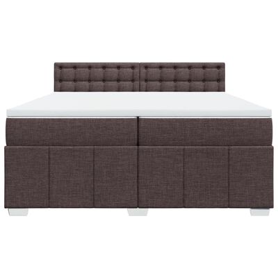 vidaXL Sommier à lattes de lit avec matelas Marron foncé 200x200 cm