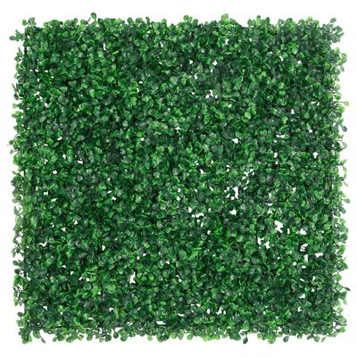 vidaXL Clôture à feuilles d’arbustes artificiels 24 pcs vert 50x50 cm