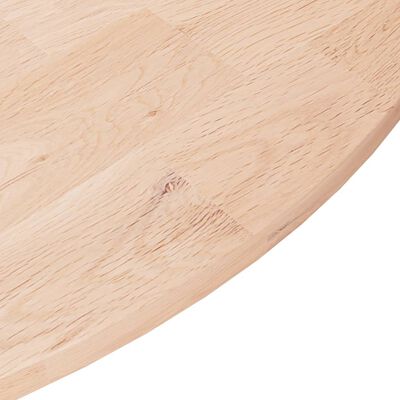 vidaXL Dessus de table rond Ø60x1,5 cm Bois de chêne massif non traité