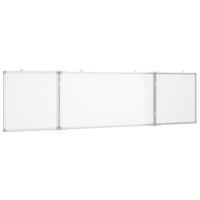 vidaXL Tableau blanc magnétique pliable 160x40x1,7 cm aluminium