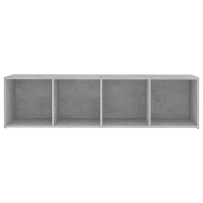 vidaXL Meuble TV gris béton 142,5x35x36,5 cm bois d’ingénierie