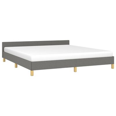 vidaXL Cadre de lit sans matelas gris foncé 180x200 cm tissu