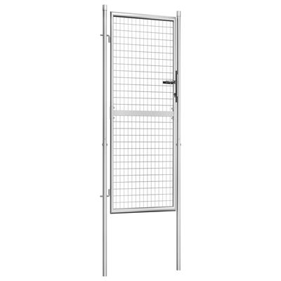 vidaXL Porte de jardin Acier galvanisé 105x250 cm Argenté