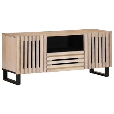 vidaXL Meuble TV 100x34x46 cm bois massif de manguier