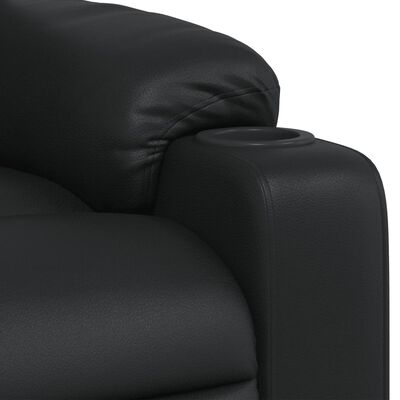 vidaXL Fauteuil inclinable Noir Similicuir