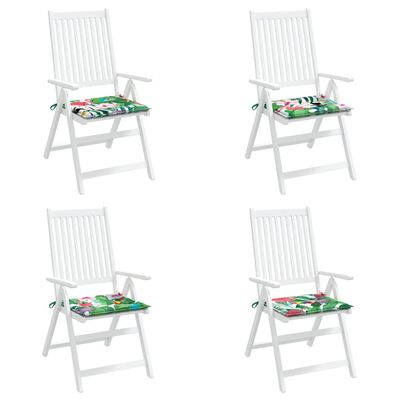 vidaXL Coussins de chaise de jardin lot de 4 multicolore 50x50x3 cm