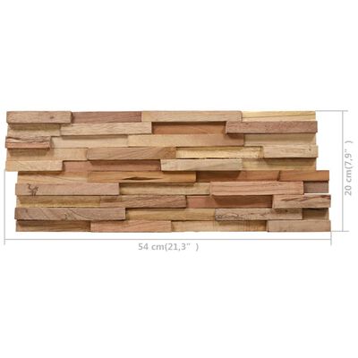 vidaXL Panneaux de revêtement mural 3D 10 pcs 1,08 m² Bois de teck