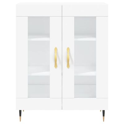 vidaXL Buffet haut Blanc 69,5x34x180 cm Bois d'ingénierie