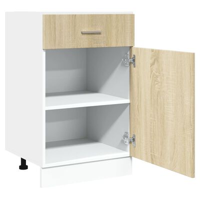 vidaXL Armoire de plancher tiroir Chêne sonoma Bois d'ingénierie