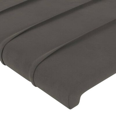 vidaXL Têtes de lit 2 pcs Gris foncé 90x5x78/88 cm Velours