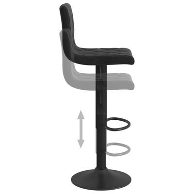 vidaXL Tabourets de bar lot de 2 Noir Velours