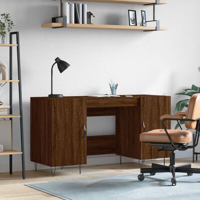 vidaXL Bureau chêne marron 140x50x75 cm bois d'ingénierie