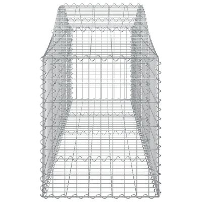 vidaXL Paniers à gabions arqués 40 pcs 200x50x60/80 cm fer galvanisé