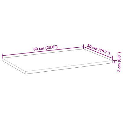 vidaXL Dessus de meuble de salle de bain non traité bois d'acacia