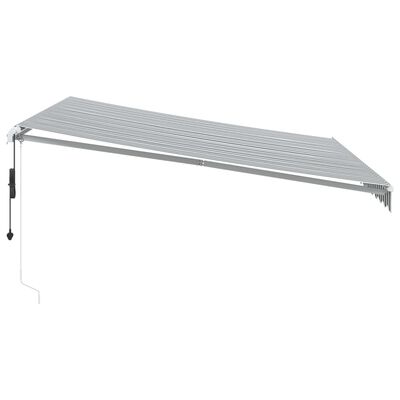 vidaXL Auvent rétractable automatique anthracite et blanc 400x350 cm