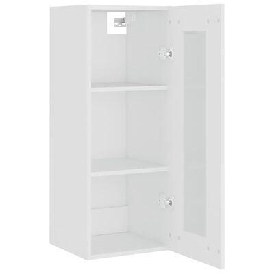 vidaXL Armoire murale suspendue Blanc 34,5x34x90 cm