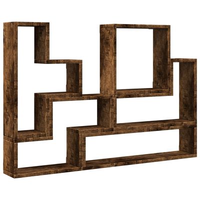 vidaXL Étagère murale chêne fumé 96x12x64 cm bois d'ingénierie