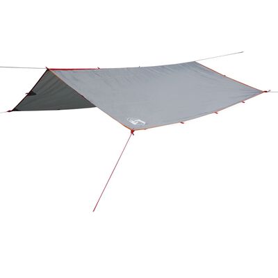 vidaXL Bâche de camping gris et orange 300x294 cm imperméable