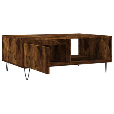 vidaXL Table basse chêne fumé 90x60x35 cm bois d'ingénierie