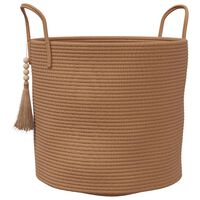 vidaXL Panier de rangement marron Ø40x35 cm coton