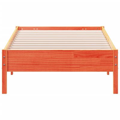 vidaXL Cadre de lit cire marron 100x200 cm bois de pin massif