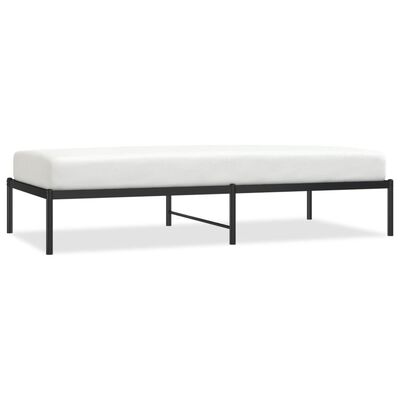 vidaXL Cadre de lit métal sans matelas noir 90x190 cm