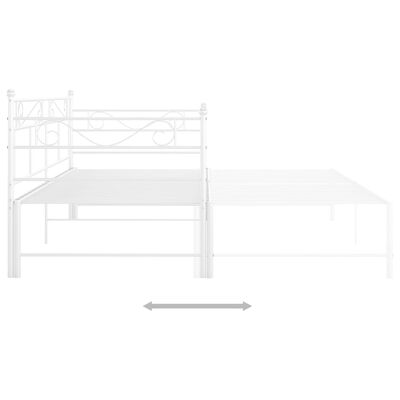 vidaXL Cadre de canapé-lit extensible sans matelas blanc 90x200 cm