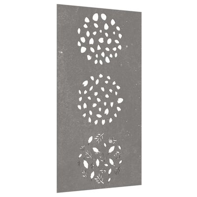 vidaXL Décoration murale jardin 105x55 cm acier corten design feuille