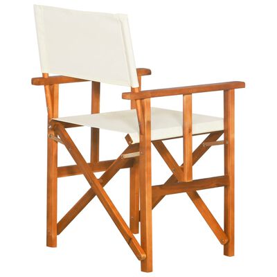 vidaXL Chaises de metteur en scène lot de 2 Bois massif d'acacia