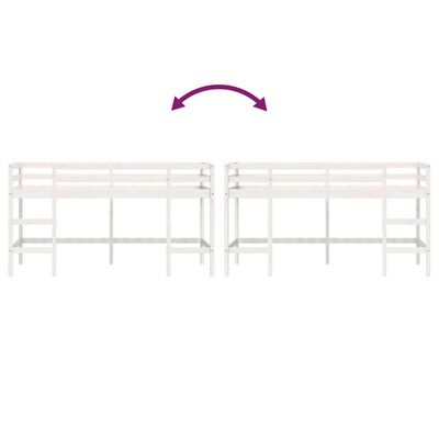 vidaXL Lit mezzanine d'enfants sans matelas avec échelle 80x200 cm