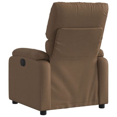 vidaXL Fauteuil inclinable Marron Tissu