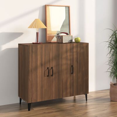 vidaXL Buffet chêne marron 90x34x80 cm bois d'ingénierie