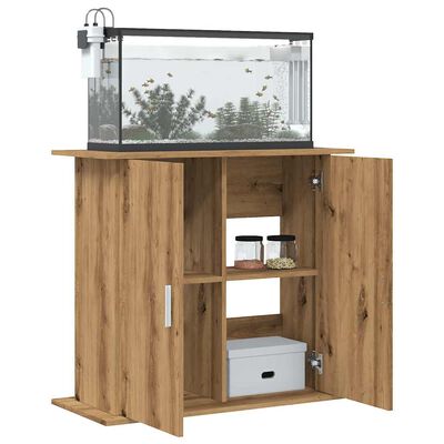 vidaXL Support d'aquarium chêne artisanal 81x36x73 cm bois ingénierie