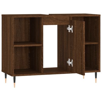 vidaXL Armoire salle de bain chêne marron 80x33x60cm bois d'ingénierie