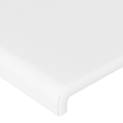 vidaXL Tête de lit à LED Blanc 90x5x78/88 cm Similicuir