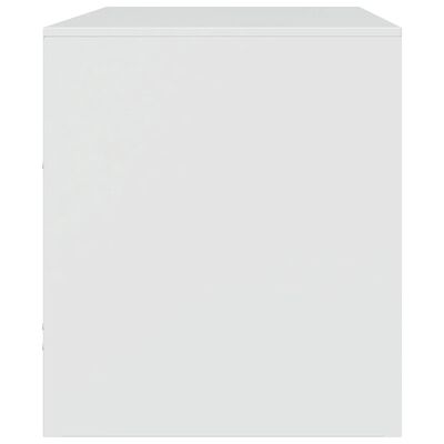 vidaXL Meuble TV blanc 67x39x44 cm acier