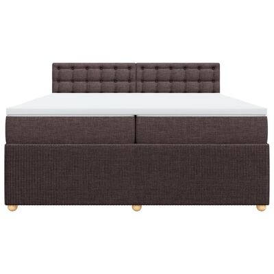 vidaXL Sommier à lattes de lit avec matelas Marron foncé 200x200 cm